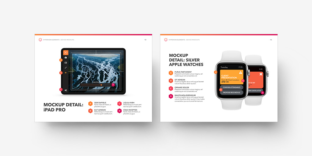 Device Mockup Templates - iPad Pro and Apple Watch mockups - SD Format