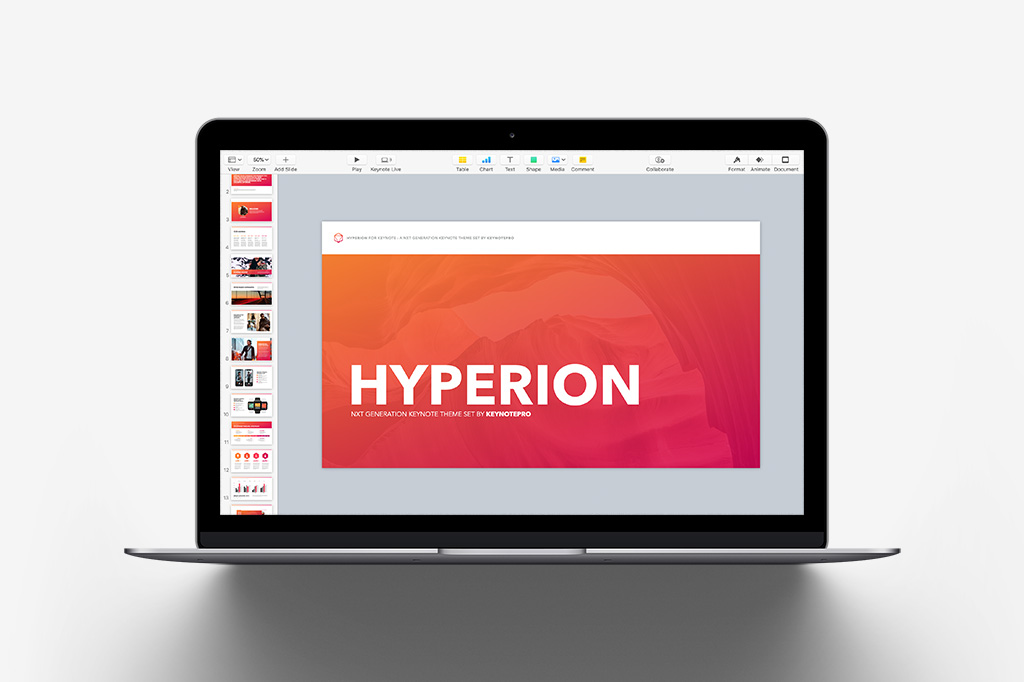 Hyperion Theme Preview in Keynote