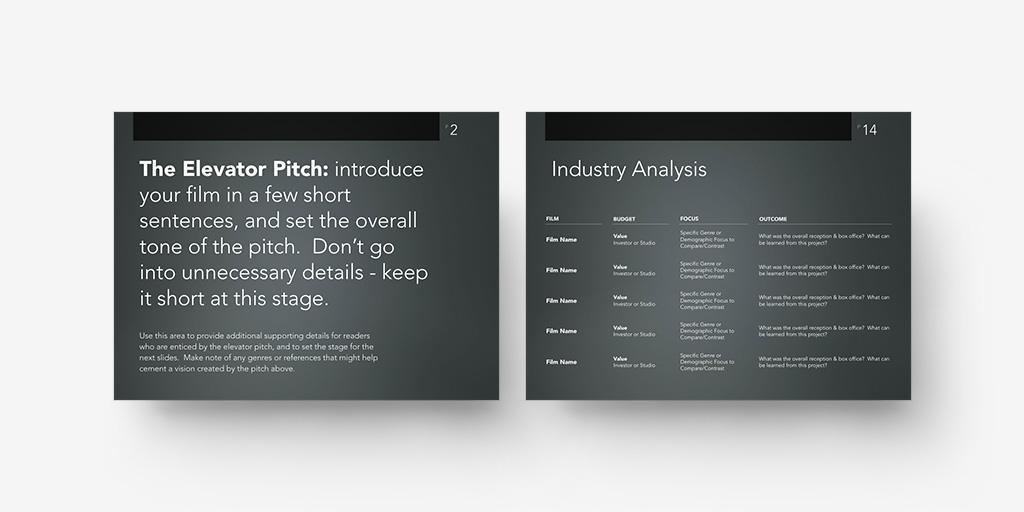 JumpStart Kit - Elevator Pitch and Industry Analysis setups