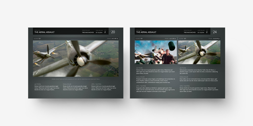 Single and Multi-Column storyboard slides in mixed ratios - SD format