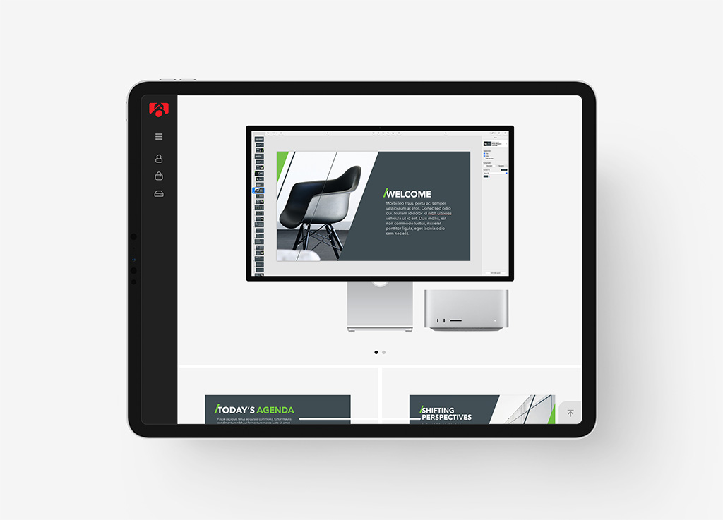 KeynotePro v4: Library page on iPad in Light Mode