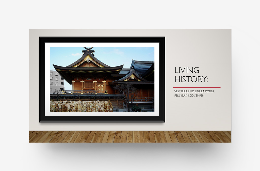 Gallery Theme Title slide - default Framed style